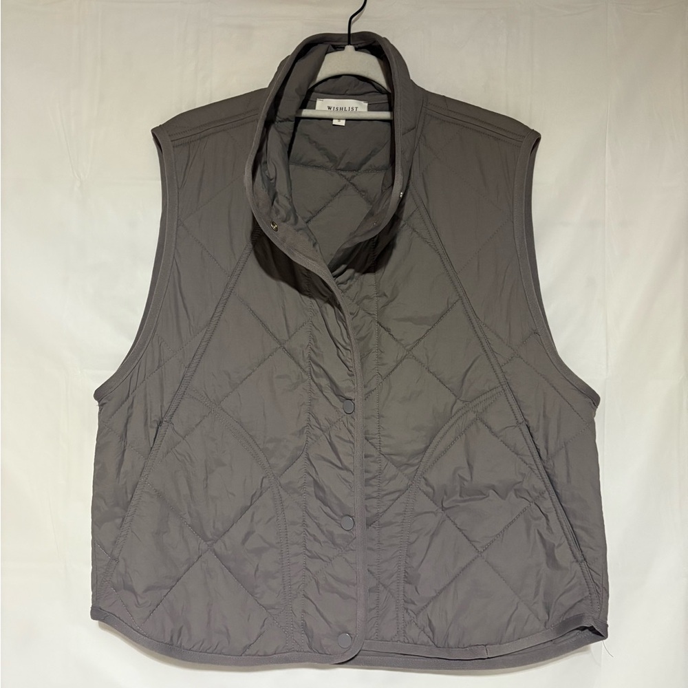 Wishlist Gray Quilted Vest